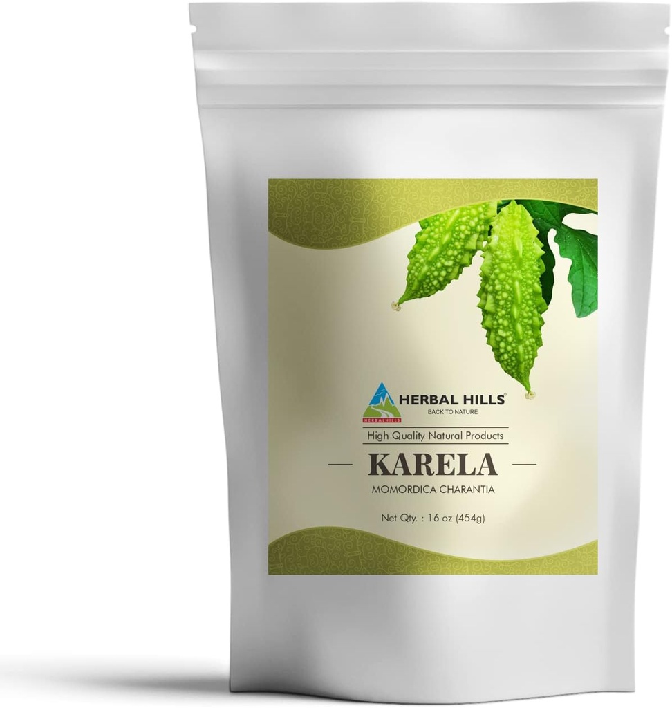 HERBAL HILLS Bitter Melon / Bitter Gourd / Karela Powder (Momordica Charantia)