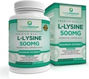 PurePremium L- Lysin 500 mg tillæg - essentiel aminosyre med maksimal styrke - immuntilskud - Pure Lysin 500mg for hurtig absorption - 7 måneder Tilgang - 200 Tabletter