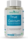 Tru Calcium 1000mg tillæg til mænd og kvinder med plantbaseret vitamin D3 & naturligt magnesium til sunde knogler - 60 Veganske tabletter