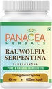 Panacea Herbals Rauwolfia Serpentina kapsler (120 Count 400mg Veg Caps) Sarpagandha Vati, Indian Snakeroot Supplement