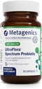 Metagenics UltraFlora Spectrum - Shelf- Stabil Probiotisk til Gut & fordøjelsesbesvær, sund mikrobiom & Flora Support * - Non- GMO & Gluten- Free - 1 - Måned Supply - 30 kapsler