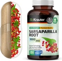 BIO KRAUTER Sarsaparilla Root Capsules - 1000 mg Styrke - 250 Vegan Sarsaparilla Extract Caps - Ingen Fillers