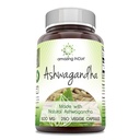 Amazing India Natural Ashwagandha against 124; 500 Mg Per Serving Measure 124; Veggie Kapsler Measure 124; Non- GMO Measure 124; Gluten Free Measure 124; Made in USA (250)