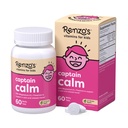 Renzos Captain Calm Kids Magnesium tillæg med L- Theanin, opløselige kids vitaminer til afslapning og Mood Support, Sugar- Free Melty Tabs, Green Apple Flavor, 60- greve (1-2 Måned Supply)