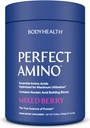 BodyHealth PerfectAmino Powder - BCAA og EAA Powder til Pre and Post Workout - Amino Acid Energy Drink for mænd og kvinder til at støtte Lean Muskel og Inddrivelse - Blandede Berry - 120 Servering