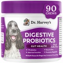 Dr. Harveys fordøjelsesfremmende probiotiske bløde tyggeben til hunde, 9 probiotika til tandkøds-, diarré og tarmstøtte, Peanut Butter Flavor (90 Tyg)