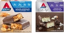Atkins Caramel Chokolade Peanut Nougat Snack Bar, 5 Grev og Chokolade Kokokos Bar, 5 Grev Bundle
