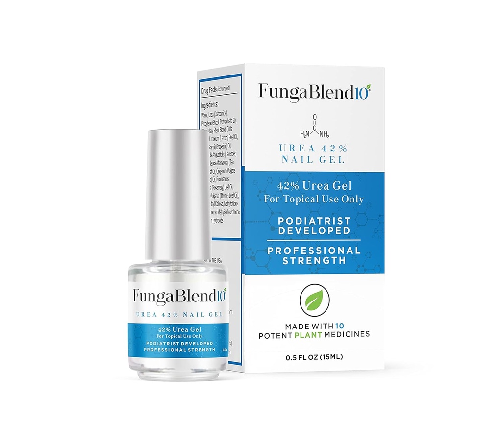 FungaBlend 10 - Urea 42% Nail Gel til Cure svamp Hurtigere - Leverer svampemedicin direkte til svamp - Hurtig resultater topisk løsning for toe og Finger Nail reparation behandling