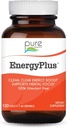 Energi Plus af Pure Essence - Koffein fri, Alle naturlige urteenergi og fokus supplement - Glat, ingen ryttere ingen Crash - 120 tabletter