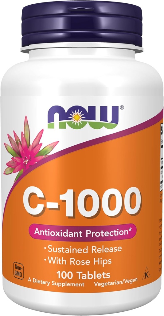 Now Foods Supplements, Vitamin C-1000 med Rose Hips, Vedvarende udgivelse, Antioxidant Protection *, 100 tabletter