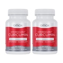 Omax3 2 Pakke- HydroCurc Turmerisk Curcumin Softels, Meget biotilgængelig MCT Oil Nanoparticle for Potency & Absorption, Joint Health, 120 Softgels