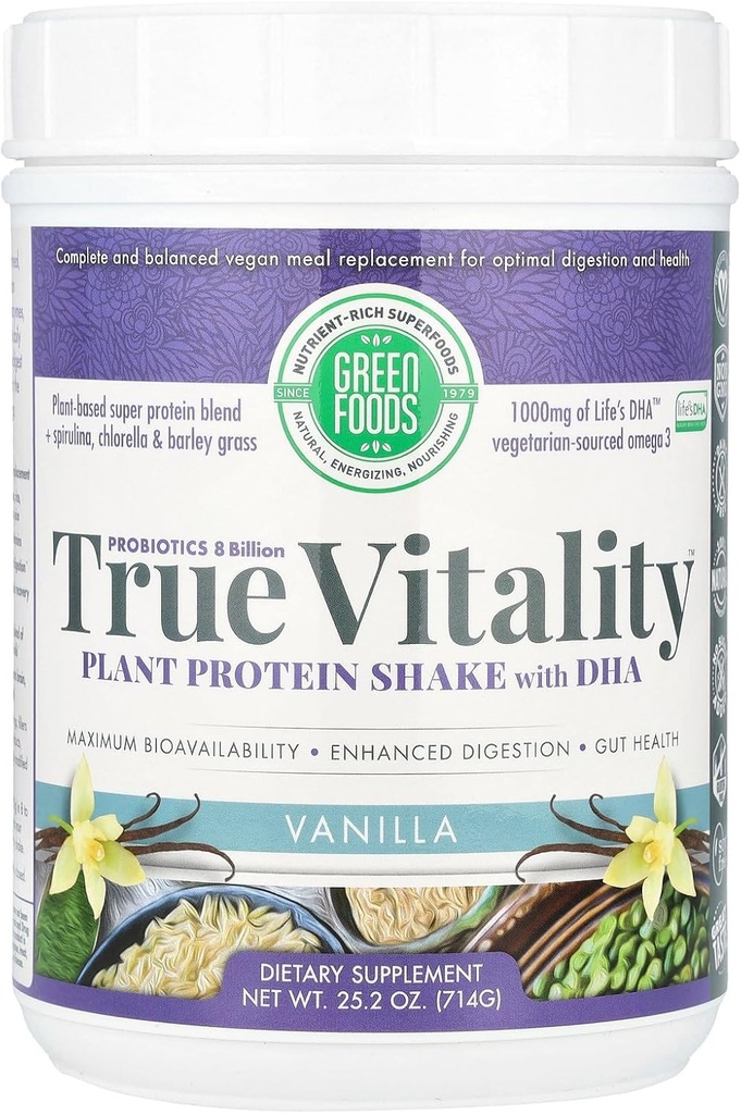 Grønne fødevarer Sand Vitality Plant Protein Shake, Vanilla, 25.2 Ounce