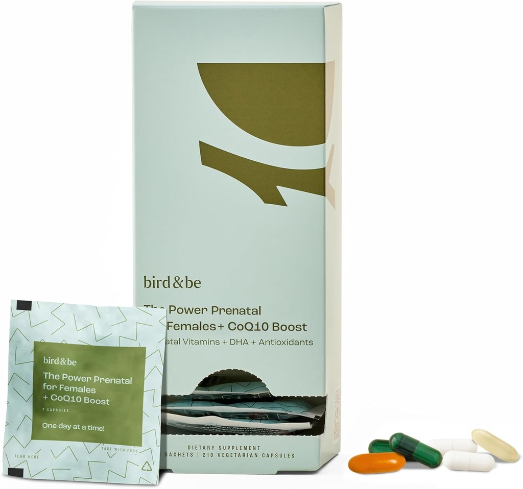 fugl & være Power Prenatal for kvinder med Coq10 Boost