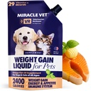 Miracle Vet High- Calorie Vægt Gainer til Hunde & Katte - Multivitamin Nutritional Supplement Gel, Omega Fish Oil, Calcium - Puppy, Senior, Prenatal Kat & Hundevitaminer, Kosttilskud til Vægt Gain