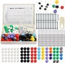 YOPAY 240 stykker Molecular Model Kit, Økologisk og Uorganisk Kemi Molecular Structure Model, 86 Atomer og 153 Links og 1 Short Link Remover Tool