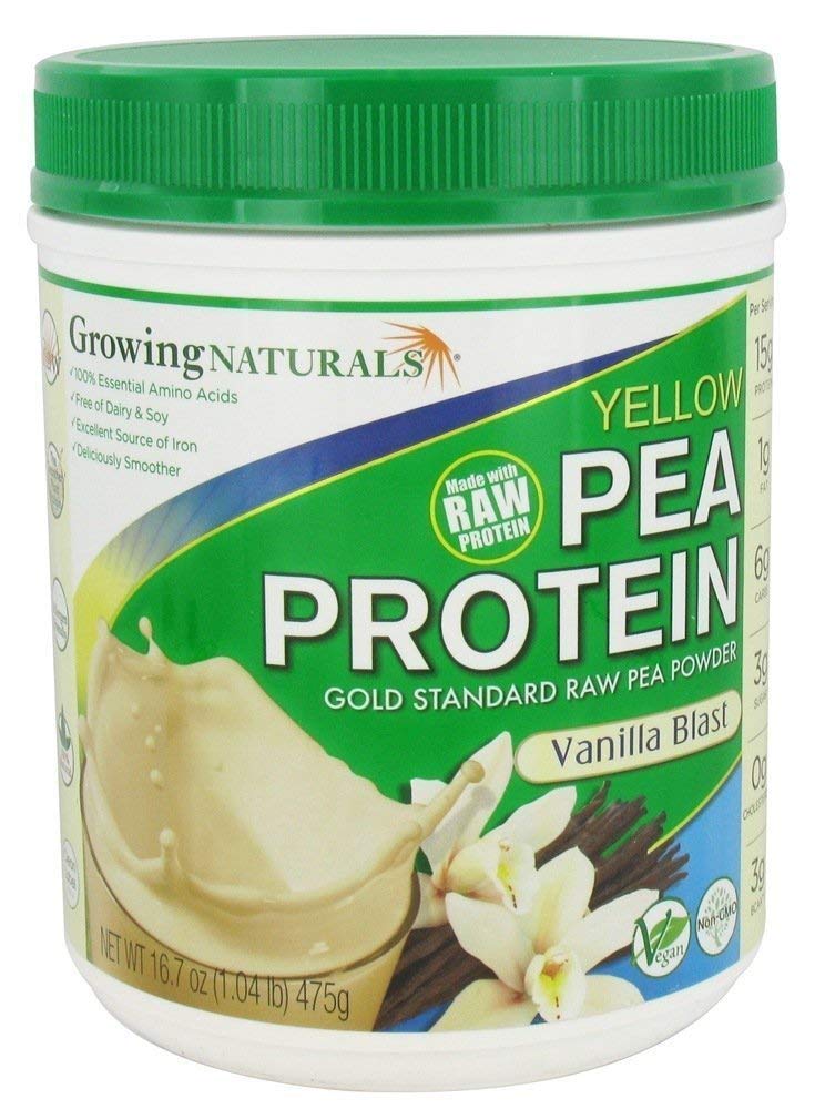 Voksende Naturals Gule Pea Protein - Vanilla Blast - 16 Oz