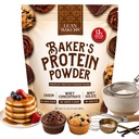 Baker 's Protein Powder Pure Natural Protein Blend, Whey Isolate, Whey Koncentrat, Casein, Gluten Free, ingen sødestoffer, Unflavored, 17.1 oz, for Bagning høj Protein Lav kalorie Snacks