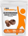Bulkadditions.com Glucomannan Powder - fra Konjac Root Extract Powder, Glucomannan Kosttilskud - Gluten Free, 2g per Serving, 100g (3,5 oz) (Pack of 1)