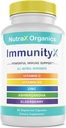 All- in- One Organic immunsupport Supplement 60 Veganske kapsler - Elderberry 500mg, Ashwagandha 500mg, 400mg C-vitamin og zink - D3- vitamin - immunboostere til voksne