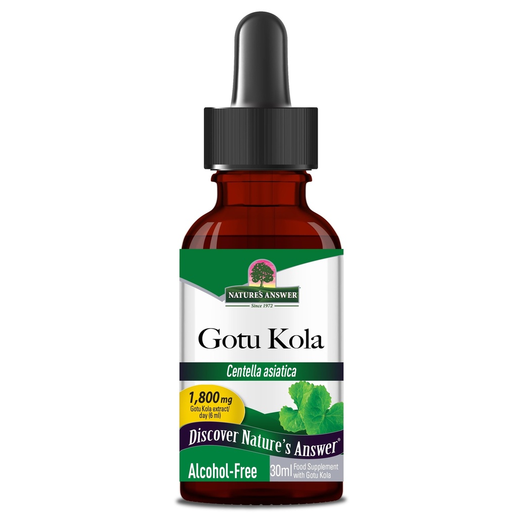 Naturens svar Gotu Kola Herb Alkohol Gratis, 1-Fluid Ounce Note 124; Kosttilskud Note 124; Understøtter en sund immunsystem