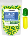 XPRS Nutra Produkt Images Størrelse 4 Tomme kapsler - 500 Tomme Tomme Gelatine kapsler - Piller selv Capsule Fyldning - Bovine Pille Gel Caps (grøn / gul)