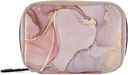 Pink Golden Marble Pill Organizer sag 7 dages rejse Pill Box med lynlås Portable ugentlige Vitamin Medicin Supplement Holder Pouch Bag