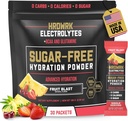 HRDWRK Electrolytes Powder Packets with Magnesium, Potassium Sodium, Keto Hydration - BCAA Electrolyte Powder Packets with Glutamine, 30 Electrolytes Powder Packets Sugar Free (Fruit Blast)