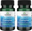 Swanson Luteolin Complex w / Rutin - Brain Support Support Promotion Memory, Mood & Cognitive Health - Naturlig formel til at hjælpe med at vedligeholde nervesystemet - (30 Veggie Capsules) 2 Pack