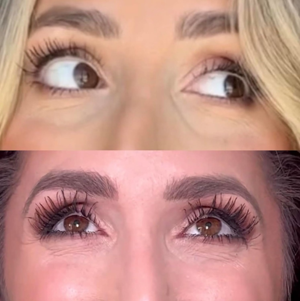 NutraLash af Nutralux Brow og Lash vækst serum med økologiske ingredienser For følsomme øjne - ikke-irriterende: Castor Oil (hexan fri) + Vitamin E + Keratin + Biotin, Peptider, Swertia Japonica Extract, Pumpkin Seed Oil, Acorus Calamus Root Extract, Panax Ginseng Extract, Pentylene Glycol condition for hårvækst