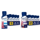 Sikre flydende klar ernæring drik, 0g fedt, 8g protein, blåbær Pomegranat, 10 Fl Oz (Pack of 12), flaske, glutenfri & Sikre høj proteinjordbærernæring Shake, 24 Pack