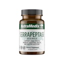 Nutramedicinsk Serrapeptase Supplement - Proteolytiske enzymer til fordøjelse + Inulin - Lavet til at understøtte fordøjelsesstøtte - Gluten, Soy og Dairy- Free (60 kapsler)