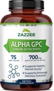 Zazzee Extra Strength Alpha GPC Cholin, 700 mg per servering, 75 Vegankapsler, 100% Pure Pharmaceutical Grade, 100% Vegetar, Standardized for Potency and Renhed, All- Natural and Non- GMO