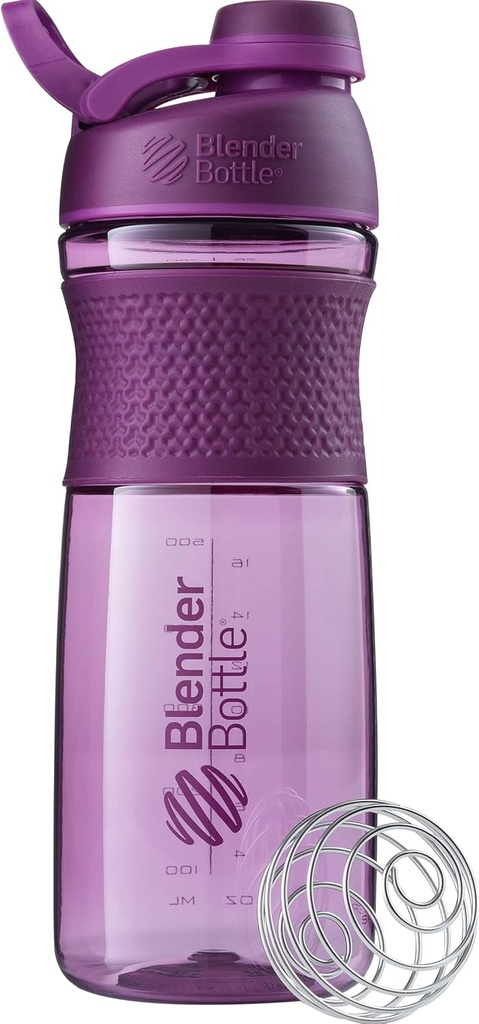 BlenderFlaske SportMixer Shaker Flaske Perfekt til Protein Shakes og Pre Workout, 28-Ounce, Plum