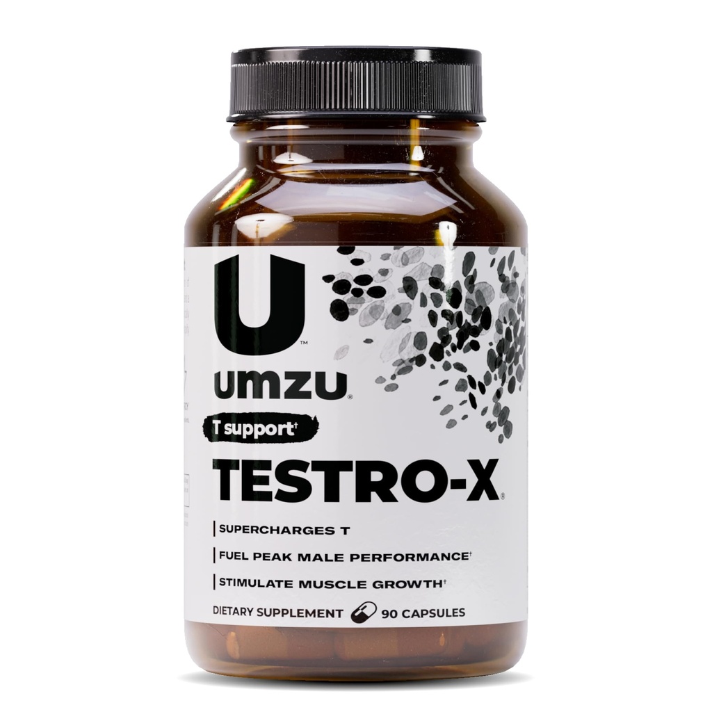 UMZU Testro- X tillæg til mænd - 90 kapsler til 30 dages forsyning - understøtter energi, fokus, styrke & muskel Inddrivelse - med Ashwagandha & Zink - Natural Mænds Wellness Support Formel