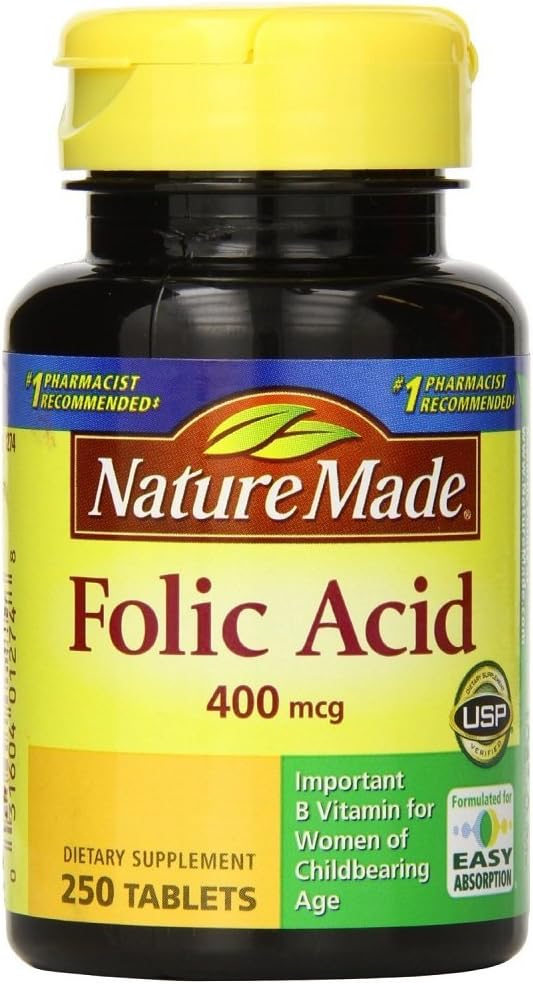 Nature Made Folinsyre 400 mcg 250 Count (6 pakke)