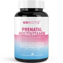 GOBIOTIX prænatale vitaminer til kvinder - Multivitaminer med jern, calcium, vitamin D2, C, zink & folinsyre til graviditet - Pre and Postpartum Essentials - Non- GMO - 90 kapsler