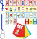 27 Autisme Kommunikation kort Visuel Aid Nonverbal Kommunikation Board Tale Forsinkelser Følelser Flash kort Autisme Særlige behov Cue Cards Sprogindlæring Legetøj for børn Voksne