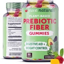 Yuve Prebiotic Fiber Gummies - Lækker - 3g Opløselig Fiber Supplement - Understøtter fordøjelsesmæssig sundhed & regelmæssighed - Vegan & Gluten- Gratis Fiber Gummies for voksne & Børn - Non-GMO & Lavsukker - 60 Greve