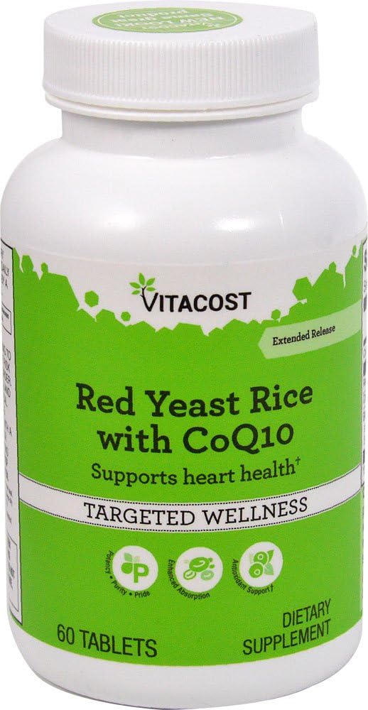 Vitacost Red Yeast Rice 1200 mg med CoQ10 - Extended Release - 60 tabletter