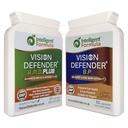 Vision Defender A.M.D. Plus & BP Eye Care Bundle - Advanced Eye Supplements with AREDS2 (Lutein, Zeaxanthin, C & E, Copper, Zink), Plus Meso-Zeaxanthin, Bilberry, Pine Bark. Fremstillet i Storbritannien
