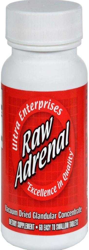 Ultra Glandulars Raw Adrenal Tablets, 200 Mg, 60 Greve