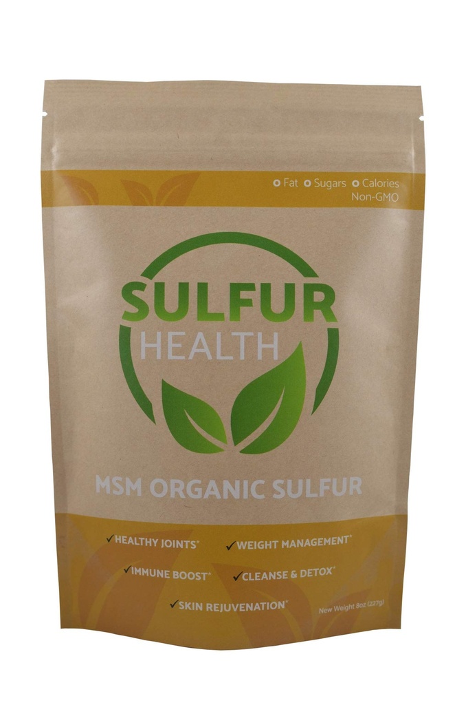 MSM Organic Svovl - 99,9% Pure MSM Supplement - Lab- Testet & Certificeret (1 Pound)