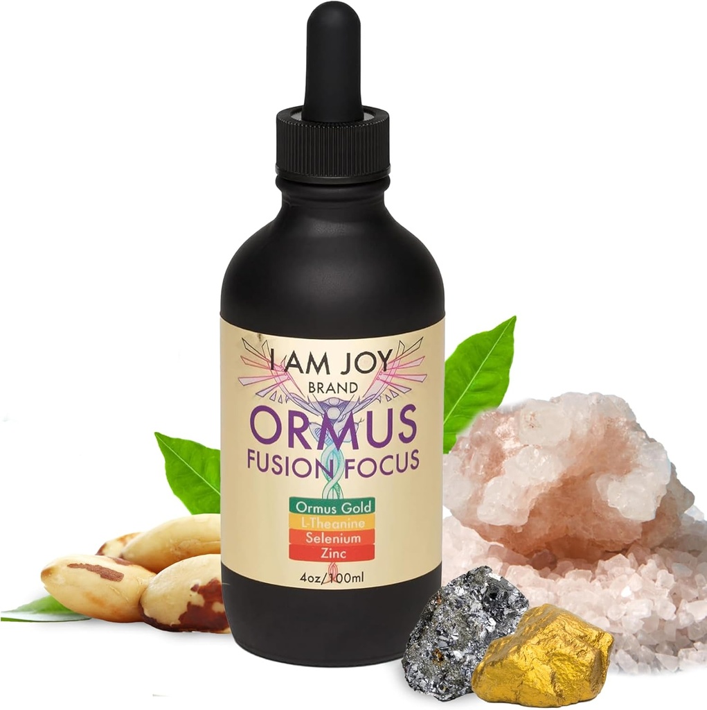 Jeg er Joy co. Ormus Monoatomic Gold, L- Theanine, Selenium, Zink til Pineal Gland Detox, Lucid Dreaming, Kundalini Support, Neurologisk Styrke Fusion Focus 4oz