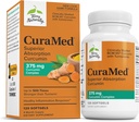 Terry naturligt CuraMed 375mg - Antioxidant supplement til hjerne og immunforsvar - Kosttilskud med curcumin & gurkemeje Essential Oil - Urteleverstøtte - 120 Softgels