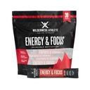 Wilderness Atlete - Energi & Fokus; Energi Booster for kvinder & mænd - Energi Drikke mix med naturlig koffein - Low- Carb, Zero Sugar Energy Drikke Powder - 30 Servering Energy Drikke Pakker (Wild Berry)
