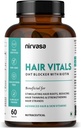 Hår Vitals DHT Blocker med Biotin tabletter med Beta- sitosterol & Stinging Nettle Root Extract 124; Hår Vitaminer til mænd og kvinder - 60 tabletter