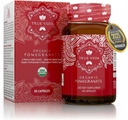 Pomegranate Extract Supplement - Ellagic Acid, High Punicalagins | USDA Certified Organic Pomegranate Supplement | Blend of Pomegranate Fruit, Seeds and Peel Extract | 60 Vegan Pomegranate Capsules