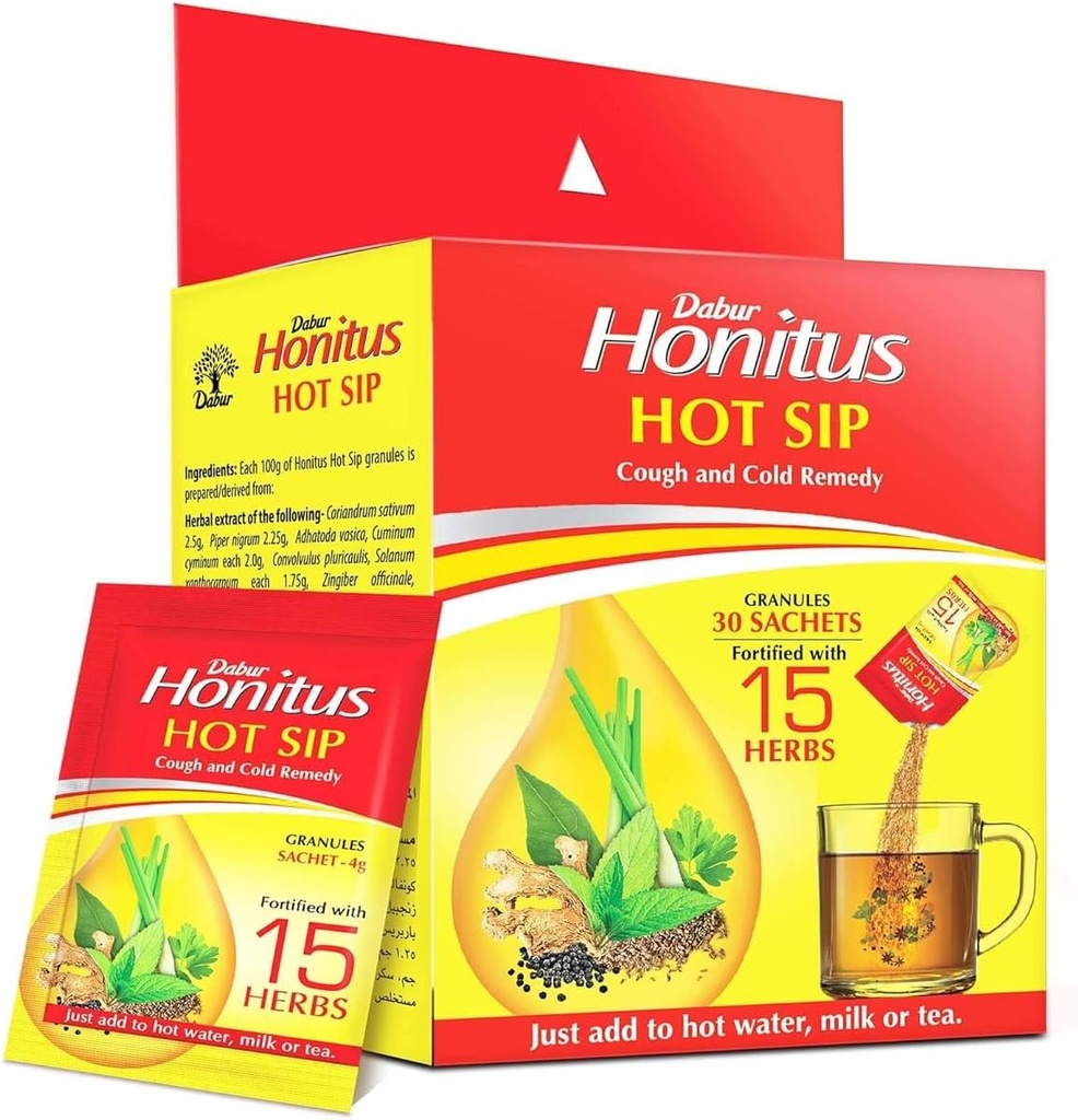 OTAA Horitus Hot Sip, Medicin, 30 Sachets (4g x 30), Ayurvedic Kadha, Instant Relief fra Hough, Cold, Sore Throat, Natural Immunity Booster, Unique Blend af 15 urter Pack of 15