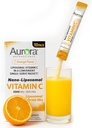 Aurora Nutrascience Nano- Pack Liposomal C-vitamin pulver drik mix, immunstøtte, høj styrke 3000 mg per servering 10 enkeltsæt, orange