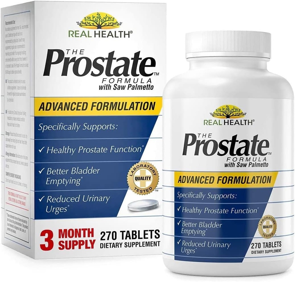 Real Health Prostata Formel med Saw Palmetto 270- tabletter af EMERSON HEATHCARE